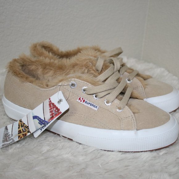superga fur lined shoes